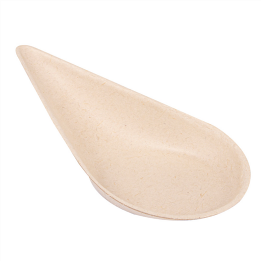 [232.76] Spoon Container "Bionic" 10,1x5x2,9cm Natural Bagasse (50st/pak)