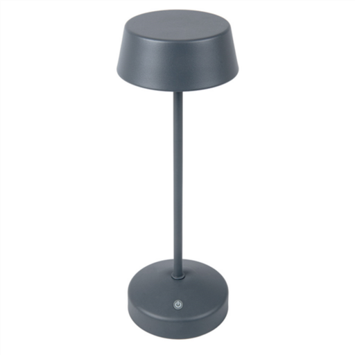 [266.14] Wireless LED Lamp + Dimmer 11x32cm Grey Metal (per stuk)