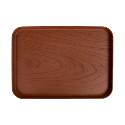 [277.72] Dienblad / Fast Food Tray 26,6x38x1,7cm Imitation Wood PP (per stuk)