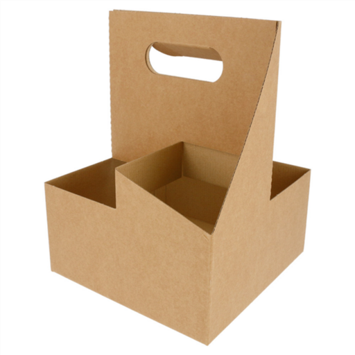 [216.74] Cup Carriers 4 cups The Pack 18x18x24cm Cardboard (20st/pak)