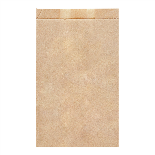 [255.75] Croissant Bags 14+7x22cm Natural Kraft (500st/pak)