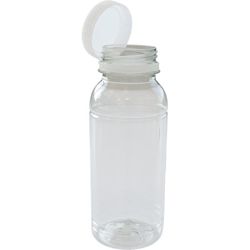 [449960] RPET fles Rond/Transparant 250ml incl. transparante dop (252st/doos)