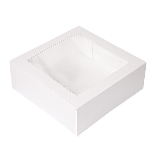 [201.70] Cake Boxes with Window The Pack 28x28x10cm White (50st/pak)
