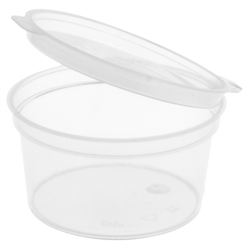 [212.18] Small containers + incorporated lid 30ml Clear PP (50st/pak)