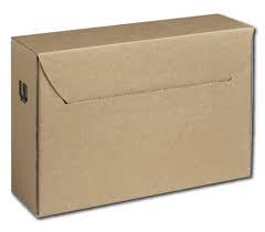 [816.169.3/11] Carton Archiefdoos Zuurvrij Blauwgrijs 169 Amsterdams model 380x110x260mm (per stuk)