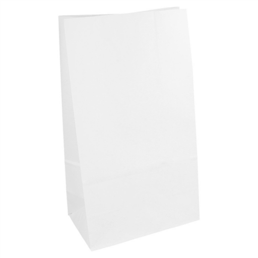 [260.25] SOS Bag Popcorn Medium White 14+8x24cm Greaseproof 500/cs