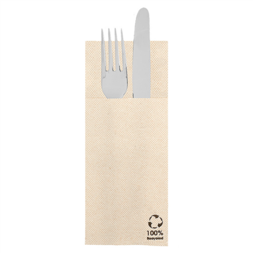 [267.051] Kangurito napkins "Double Point" 33x40cm Natural Recycled Tissue 50st/pk