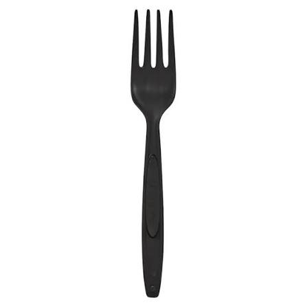 [FORK-BLK-001] Biodegradable Vegetable Fiber Fork Black 17cm (25st/pak) #FORK-BLK-001