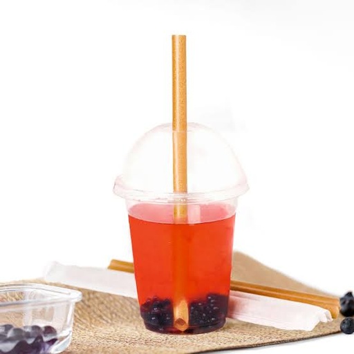 [BOBS-U09] Biodegradable Vegetable Fiber BOBA JUMBO Straw UNWRAPPED 21cmx9mm (100st/pak)