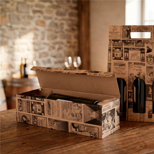 [271.41] 1-fles doos The Pack "Bacchus" 34x9,5x9cm (per stuk)
