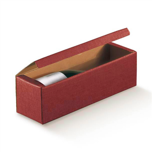[281.80] 1-fles wijndoos 34x9x9cm Burgundy Cardboard (per stuk)