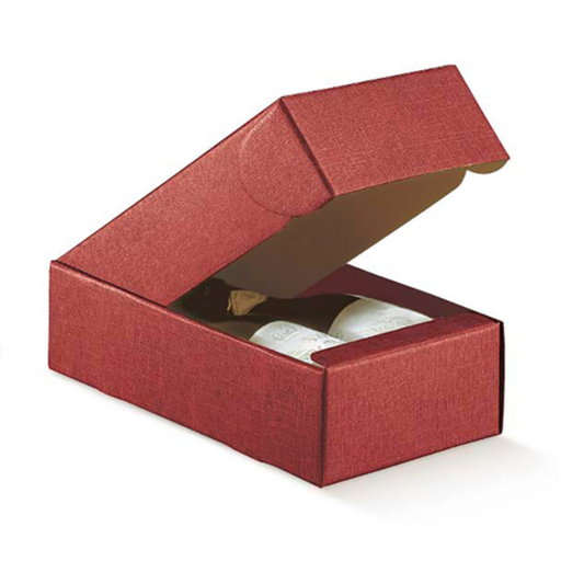 [281.81] 2-fles wijndoos 34x18,5x9cm Burgundy Cardboard (per stuk)