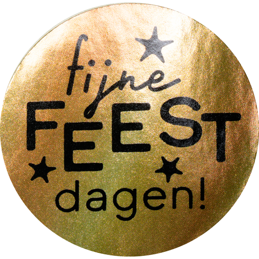 [773353] Etiket Zwart/Goud Fijne Feestdagen (500st/rol)