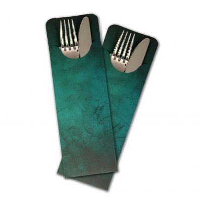 [S17828] NapTidi Pro (234,5x80mm) met flap. Emerald Green / white napkin (520st/doos)