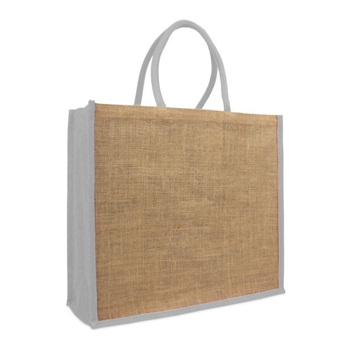 [DJK010] Jute Shopper met grijze zijkant FFP 45+17x40cm (per stuk)