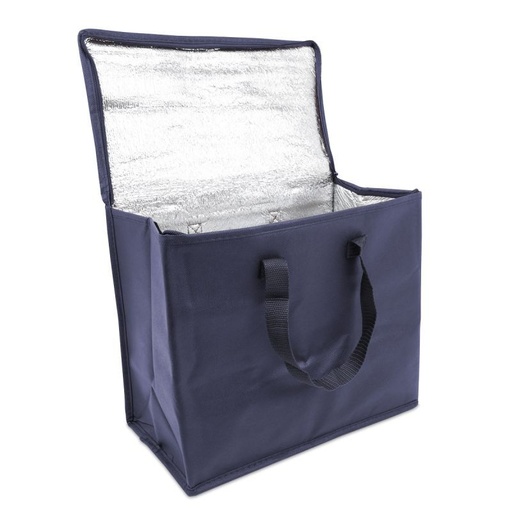 [DNW070] Non-woven Koeltas met rits FFP 36+20x30cm Blauw (per stuk)