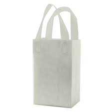 [130001] Fancy Frosted Bags with soft loop handles Daisy 5x3x7x3 S13000 (25st/pak)