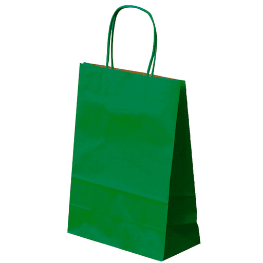 [142.131] SOS Bags with Handles 20+10x29cm Green Kraft (50st/pak)