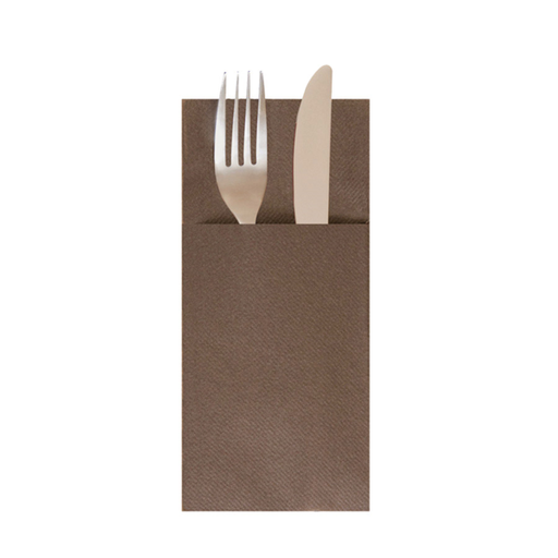 [154.271] Napkins Airlaid "Kangaroo" 1/8-fold Chocolate 40x40cm (50pcs/pack)