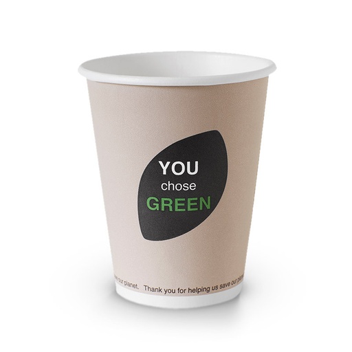 [1706341] Cup  Biodegradible paper / PLA 8oz "You Chose Green" 40st/pk