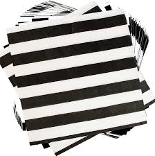 [1712181] Napkins 3-Ply 24x24cm Black & White (50st/pak)