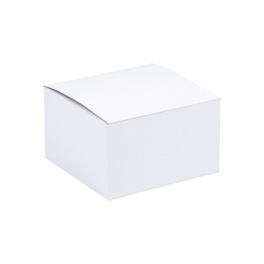 [301291] Tuck-it Gift Box 6x6x4 White Gloss 25st/pk One piece folding box B30129