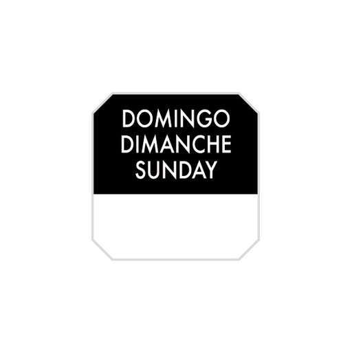 [393.71] Adhesive labels "Sunday" 2,5x2,5cm Black (1000st/rol)