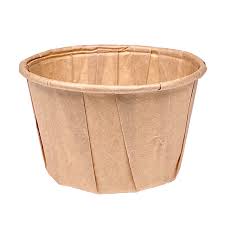 [4294201] Papieren sausbakje/ paper portion cup 2oz/60ml Bruin Kraft (250st/pak)