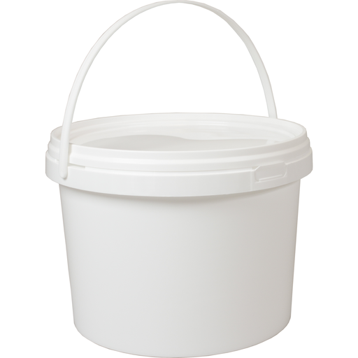 [6929071] Emmer 5 liter rond wit + deksel per stuk