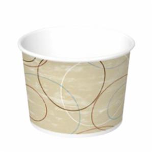 [6DFR1] Ice Cream DFR-6 Paper 6oz. Double Poly Champagne Design (50pcs/pk)