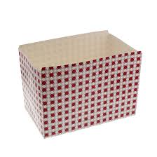 [81861] Snack Box 6x6x3" / Red Check (50pcs/pk)