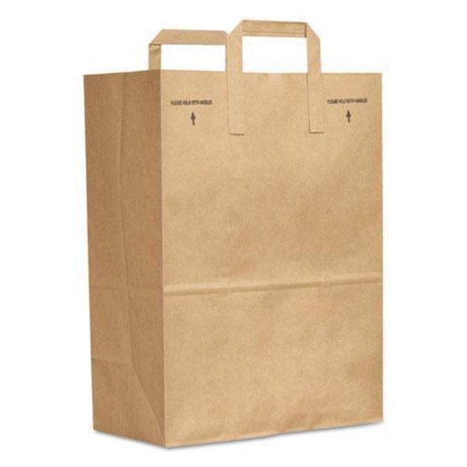 [1/6Kraft] Grocery bag 57lb  1/6 flat handle kraft 32x17x45cm / 12.5"x6.75"x17.75" (500st/bundle)