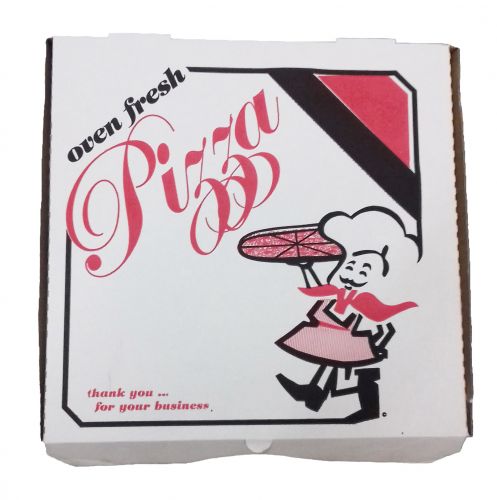 [1002] Pizza Box Fresh Hot Corrugated B-Flute 10" 50 pc/pk