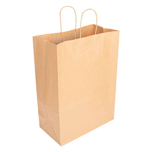 [109.22] SOS bags with handles 32+16x43cm Natural Kraft (250st/doos)