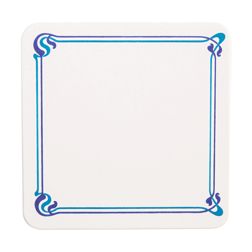 [110.24] Coasters Blue "Maxim" 8,5x8,5cm White Cardboard (500st/pak)