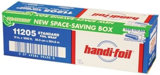 [11205] Standard rol Alu Foil wrap 12"x1000' "Handy-foil"