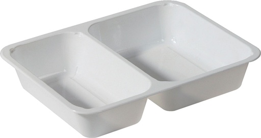 [115504] Tray Duni 2 comp. Rectang. CPET 225x175x43mm  300/cs