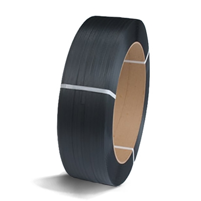 [127200] Poly strapping black embossed  1/2"x7200ft / CORE:16x6"