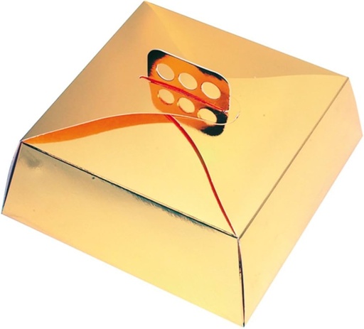 [131.33] Cake Boxes 32x32x10cm Gold cardboard (50st/pak)