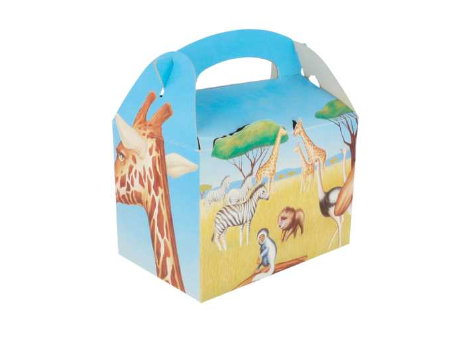[137.32] Gable Box - Children Box - Design "Savanna" 17x16x10cm 50pcs/pk