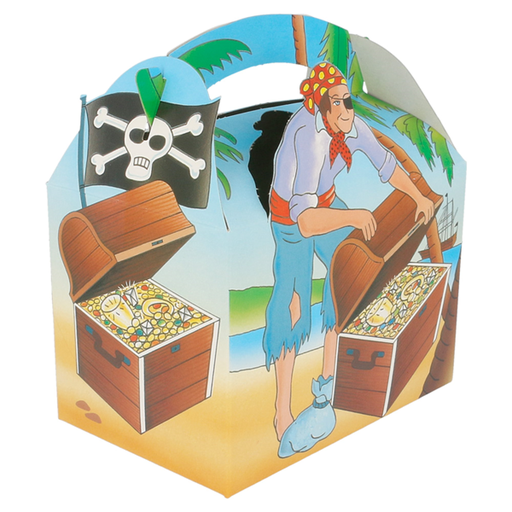 [137.34] Gable Box - Children Box - Design "Pirates" 17x16x10cm 50pcs/pk