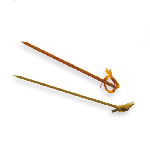[141.44] Prikker met knoop/lus 90mm natural bamboo (100st/pak)