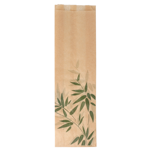 [147.10] Baguette Bags "Feel Green" 9+4x30cm Natural Greasproof parch (500st/pak)
