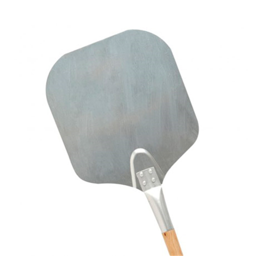 [148.22] Pizza Schep Aluminium/Hout 30x35,6cm 1.32m steel (per stuk)