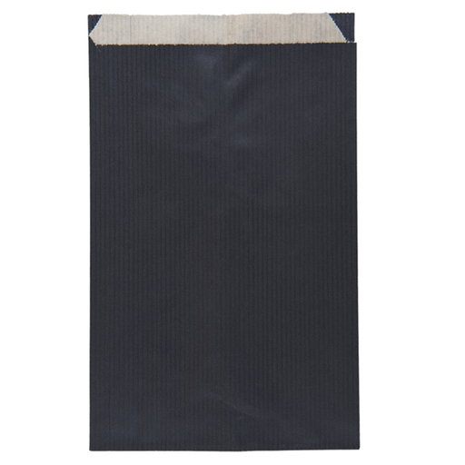 [149.60] Vlakke zakken unicoloured 12+5x18cm Black Kraft (250pcs/pack)