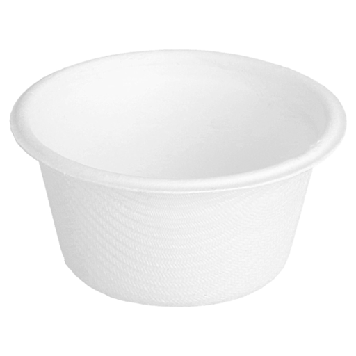 [150.58] Portion Cup Bionic/Bagasse 60ml (6x3cm) 50st/pak wit