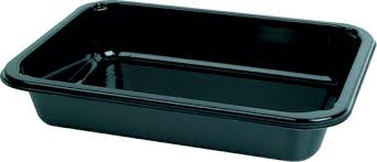 [151304] Small Tray CPET Black 1-comp 187x137x34mm (520st/doos)