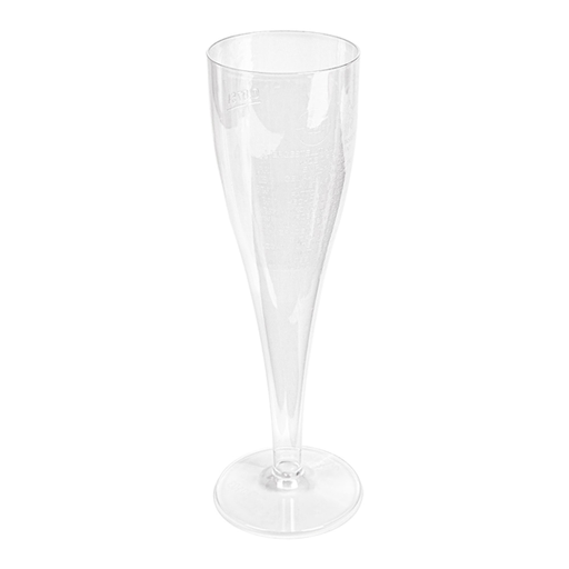 [154.30] Champagne Glass Flute 125ml Clear PS  10/pk