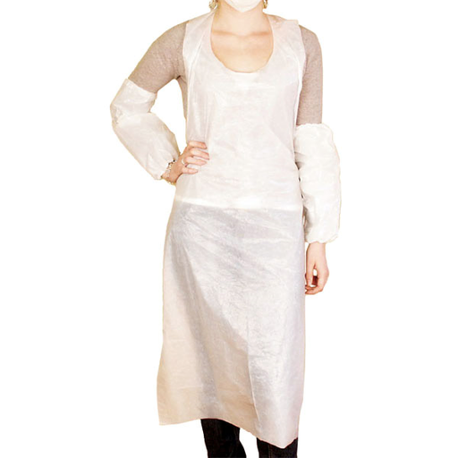 [155.46] Polyethylene aprons white / Wegwerp schort wit (100st/pak)