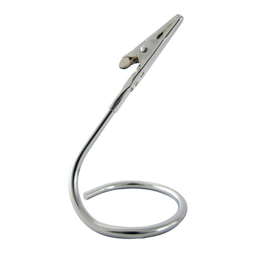 [157.80] Kaarthouders "Aligator" 10,2cm stainless steel. (per stuk)